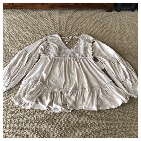 Free People Much Love Embroidered Tunic Top.  NWT. - Picture 8 of 8